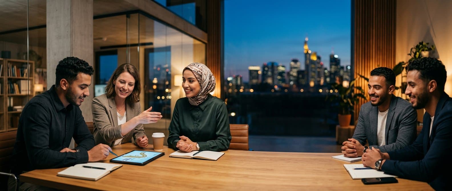 Moroccan professionals in a career-planning session